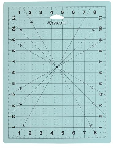 Westcott 9 X 12in Self-Healing Craft Cutting Mat with Grid for Sewing, Quilting, Card Making (00503)