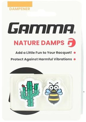 Gamma Nature Tennisdämpfer – Kaktus & Biene – 2er-Pack
