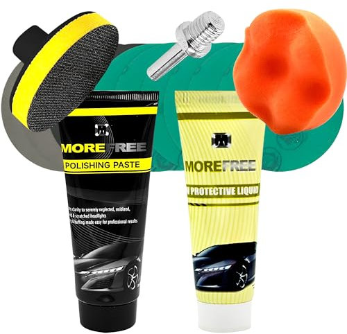 MORE FREE Lucidatura Fari Auto-Kit di Ripristino Fari Auto Lucidatura Fari Auto per Ripristinare Fari Torbidi, Restauratore Fari Ingialliti o usurati