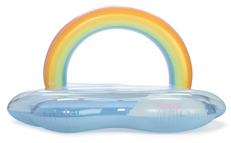 FUNBOY Giant Rainbow Cloud Pool Float 6 FT Long with Large Arching Rainbow and Floating Cloud Effect, Perfect for a Summer Pool Party, Large