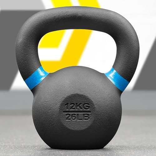 METIS Pro Cast Iron Kettlebells | Improve Your Strength Training with Premium-Quality Weights – Choose from Various Sizes [4-48kg] and 2 Set Options (12kg)