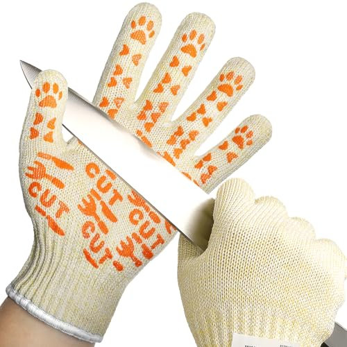 Schwer ANSI A9 Gants résistants aux coupures de qualité alimentaire, gants de coupe antidérapants, gants de mandoline résistants aux coupures pour la cuisine, éplucher les huîtres, traiter le filet de