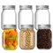 Siocok 6 Pieces Glass Clear Mason Jars | Overnight Oats, Food Storage, Overnight Oats, Dry Food, Snacks, Candies, DIY Projects | 16 oz | Silver Metal Lids