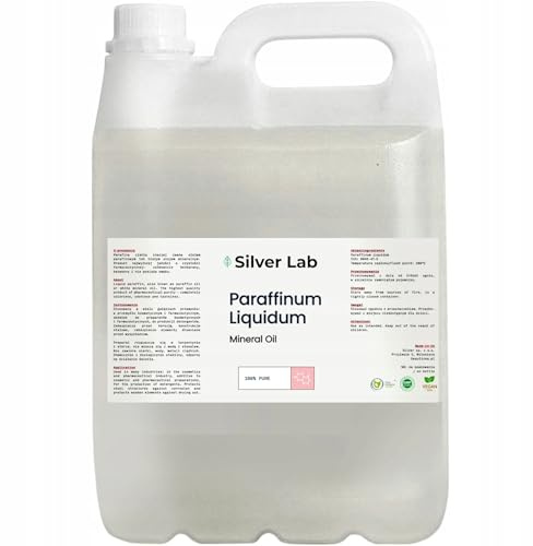 Olio di paraffina farmaceutico puro - 100% liquido, non tossico, incolore - cosmetici, cura della pelle, creme, lozioni, massaggi - 5 l, versatile