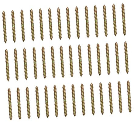 Garneck 40piezas Tornillos Doble Cabeza Chapado Zinc Autotaladrantes Para Muebles Escaleras y Estructuras De Acero De Unidades Resistentes y Precisos