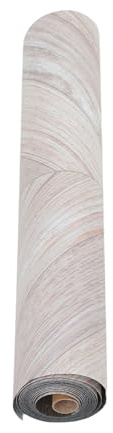 SAFIGLE Vinyl Flooring Roll 0.4M X X 1.5Mm Self-Adhesive PVC Peel and Stick Floor Covering Wood Grain Decal for Kitchen Living Room Bedroom Waterproof Floor Sticker