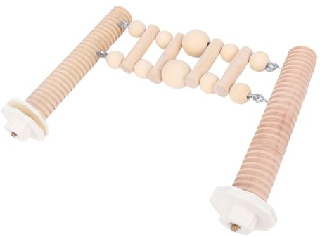 Fabater Échelle d'escalade pour Oiseaux, Perchoir Multifonctionnel élégant Détachable pour la Maison en Bois de Hêtre 9,06 X 6,3 Pouces