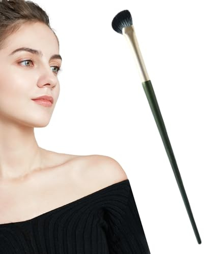 Maquillaje en forma de abanico, Brocha de maquillaje en forma de abanico - Pincel para sombra de nariz en de medio | Cerdas debajo de los ojos, brocha en ángulo para rubor, brocha resalt