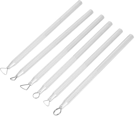 6 Stycken Skärverktyg, Snidningsverktyg Av Aluminiumlegering, Tillbehör för Skulptering, för Utjämning, Modellering, Lera, Slinga, Prägling, Snidning