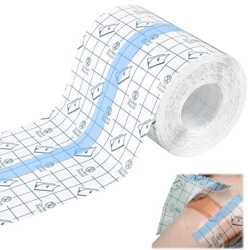 10CM x 10M Benda Trasparente Impermeabile, Cerotti Elastici di Fissaggio, Pellicola Tatuaggi, Bendaggio Antiallergico, Nastro Per Medicazione, Per Ferite, Sport, Bagno