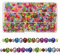 1200 Pcs Perlas de Cristal de Bohemia, 6/8 mm Perlas Acrílicas Multicolor, Cuentas de Plástico Facetadas, Perlas Cristal Brillantes para Manualidades, Pendientes, Fabricación de Joyas de Pulsera