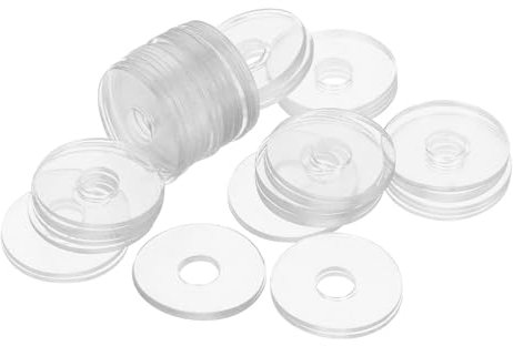 LAPYAPPE 50 Stück Transparente Dichtung Klares Vinyl Unterlegscheiben Material Tipps Duschgriffversorgung Flachdichtungen Vinyl-duschgriff-schraubenscheibe Vinyldichtungen Runde Dichtungen