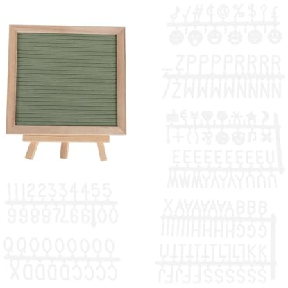 Healeved Tableau à Lettres Décoratif en Bois avec Feutre Format 20 CM Couleur Avocat Support Pliable Intégré Panneau D’Affichage Réutilisable pour Chambre D’Garçon et Filles Bureau et