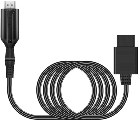 Hsupez Adaptador de cable convertidor N64 a HDMI, 720p/1080p, 1 m, señal S-Video, convertidor de vídeo, compatible con consola N64/SNES/NGC/SFC