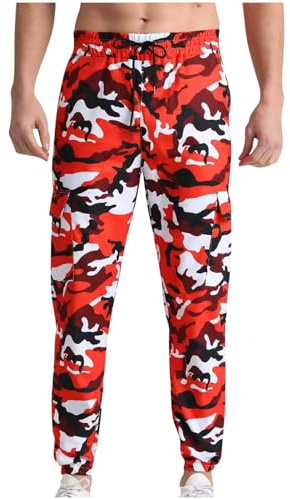 Générique Pantalon de Travail Homme Multipoche Pantalons Camouflage Taille Elastique Cargo Randonnée Taille Elastique Léger Pant Vêtement Loisirs Pants Running Vêtements