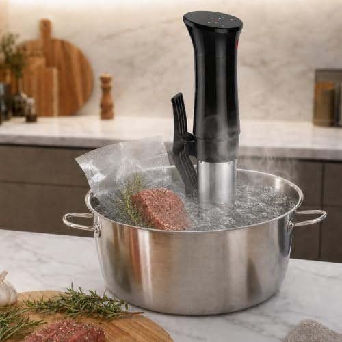 Sous Vide Garer Stick Precision Cooker, Stor PekskäRm Med Avancerad Timer Och Programfunktioner, Med Reserveringsfunktion, LäTt Att Lagra