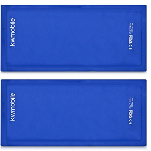kwmobile Kalt Warm Kompresse - Gel-Pad 2er-Pack - Beutel kühlend wärmend - Gelbeutel wiederverwendbar - Hot & Cold Pack - Wärme Behandlung - Kälte Anwendung - 28x13x1cm