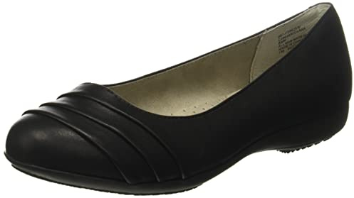 CLIFFS BY WHITE MOUNTAIN Clara Women's Ballet Flat, Black/Burnished/Smooth, 8 M