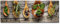 Glasbild Wooden Spoons 30 x 80 cm | Wandbild | Küchenbild aus Glas | Basilikum Rosmarin Löffel Pfefferkörner Minze | Holz Holzoptik Home Kunstdruck | Deko Küche Vintage Querformat