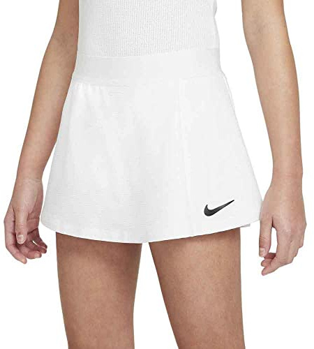 Nike Girl's Gonna da Tennis G Nkct DF Vctry Flouncy Skrt, White/Black, CV7575-100, L