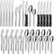 Juego de cubiertos 6 Personas, Hunnycook 36 Piezas Juego de cubiertos con Cuchillo para Carne, Set de Cubiertos de Acero Inoxidable con Cuchillo Tenedor Cuchara para, Apto para Lavavajillas