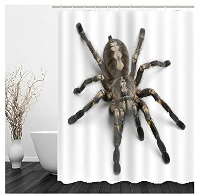 Tenda da doccia a forma di ragno grande, impermeabile, 180 x 189 cm