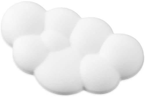 Mabor Wolke Maus Handgelenkauflage Leder Handballenauflage Maus Ergonomische Handgelenkstütze mit Rutschfester Unterseite für Desktop Laptop Computer Büro