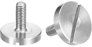 QUARKZMAN Viti a Testa Piatta Grandi Rotondo con Intaglio M3x8mm, 5pz Viti di Decorazione Scanalate in Acciaio Inossidabile 304