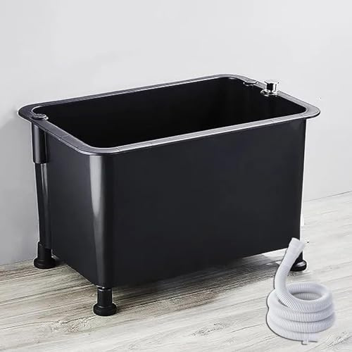 Lavandino per Mop Indipendente con Tubo di Scarico e Pulsante di Scarico, Lavandino per Stazione di Lavaggio Lavandino per Lavanderia Lavandino per Pulizia a Pavimento,Fixed
