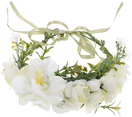 Healeved Corona Di Fiori Finta Fascia Per Capelli Floreale Da Sposa Cercchietto Floreale Per Capelli Da Sposa Copricapo Fiori Realistici e Raffinati