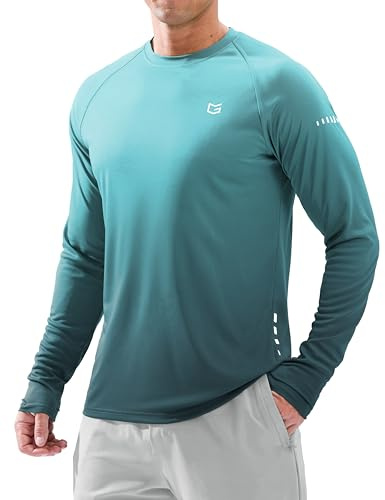 Men's Sun Protection Long Sleeve Shirts UPF 50+ Rash Guard for Men SPF UV Fishing Hiking Running Workout Athletic Shirt