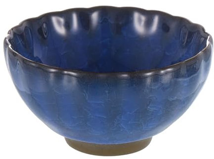 QUARKZMAN Tazón de Té Japonés Matcha de 4.23 Oz Juego de Té Tradicional Gong Fu de Cerámica Taza de Té Japonesa sin Asa Taza de Té Grande de Porcelana para Matcha Café Bebidas, Azul