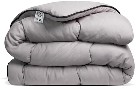 Avenue – Waschbare Bettdecke ohne Bezug – Einzelbettdecke 140 x 200 cm – Antiallergisch – Wolkenweich – Taupe/Grau – Ganzjahresdecke – Waschbar bei 60 °C