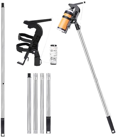 Adaptateur de tige de pulvérisation | Rallonge de bombes de pulvérisation avec tige télescopique 3/4, angle réglable pour mousse guêpes/spray guêpes, peinture par pulvérisation (2,8 m)