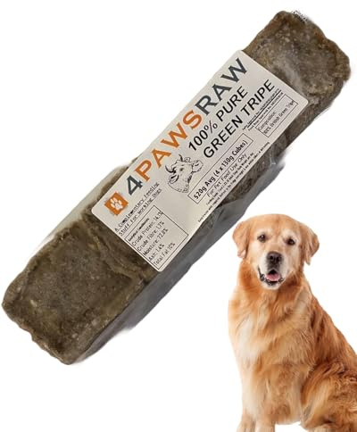 4PAWSRAW Raw Dog Food Beef Green Tripe Mince For Dogs 20 x 520g packs - 10.4kg Box