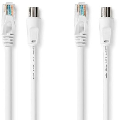 Koaxial-/CAT6-Kombikabel | mit Steckern | 1,5 m