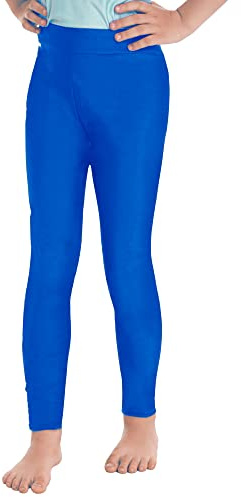 Mufeng Leggings Dance Fille Pantacollant Ballet Legging Sport Pantalon Extensible Uni Yoga Fille 5-16 Ans Bleu Royal 9-10 Ans