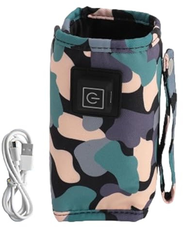 Calentador de botellas de coche, calentador de botellas portátil USB, calentador de botellas de leche de calentamiento rápido para todas las botellas, salidas familiares