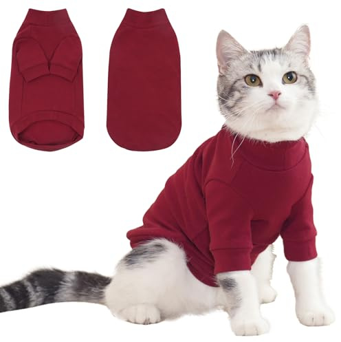 Cyponpy Katttröja med ärmar varma kattkläder vinter stretchig katt pyjamas sphynx kläder kattbody hårlös katter tröja katt mjuk kattkappa