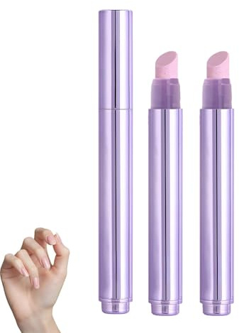 2Pcs Nail Care Pen | 3-in-1 Cuticle Remover & Nail Oil Pen with Ceramic Tip Repairs Dry Damaged Split & Cracked Nails | At-Home Manicure Kit