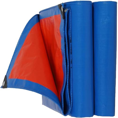 Lona Remolque 155 x 225 cm Lonas para Piscinas 170 G/M², Resistente a Los Rayos UV Protección Invernal Multiusos Duradera para Camping, Jardín, Camión, Azul