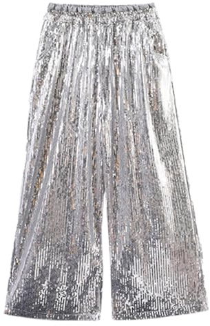 Pantalones de baile con lentejuelas brillantes para niños y niñas, pantalones de hip hop, jazz, danza, carnaval, fiesta, danza