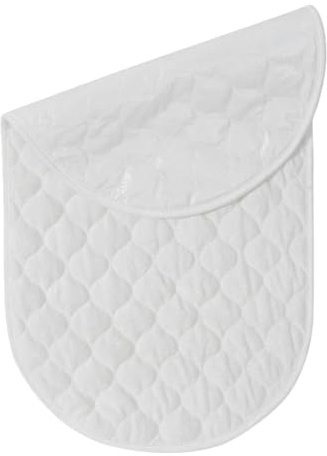 LOLIPPYY Materassino Cambio Pannolini e Lavabile in Cotone e Tpu per Ragazzo Ragazza, Forma Ovale, per Viaggi e Uso Domestico, Colore Bianco