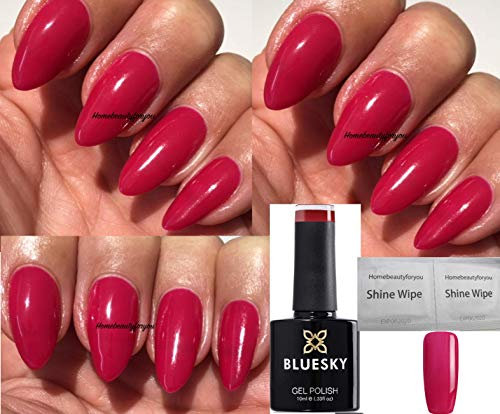 Bluesky Nail Gel Polish Raspberry Ripple Deep Pink Color UV LED Soak Off 10ml