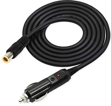 GINTOOYUN Encendedor de cigarrillos de coche a DC 8 mm,DC7909 7.9 x 5.5 mm Cable de alimentación de cargador de coche,cable de 12 V para DVR de coche,altavoces Bluetooth,cámara,GPS,ordenador portátil