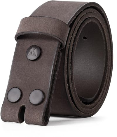 Wrangler Men's Leather Belt without Buckle, 38mm Casual Wait Belt Strap for Jeans, Gift for Men