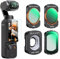 K&F Concept 4 Pack Magnetischer Filter Set Kompatibel mit DJI Osmo Pocket 3, CPL Filter+ Black-Mist 1/4 Filter+ND2-32 Filter+Weitwinkelobjektivfilter HD Optical Glass Aluminium