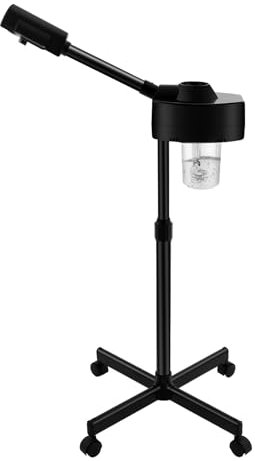 LENJKYYO Ozon-Gesichtsdampfer 750W Kosmetikstudio Gesichtssauna Verdampfer Gesichtsdampfer Bedampfer 360° Drehbaren Düse Einziehbarer Design Gesichtsdampfer für die Hautpflege