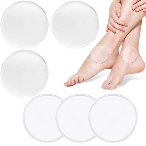Gansdnek 6 Pieces Ankle Protection Gel Pads, Gel Ankle Guards for Pressure Relief, Reusable Washable Soft Ankle Gel Protect for Ice Skating, Hockey, Skiing or Hiking