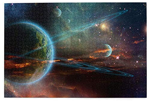 1000 Pieces Jigsaw Puzzle, Space Earth Planet Fun Educational Toy Educational Games Home Decoration Puzzle,75X50CM